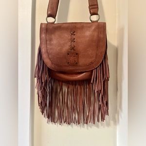 STS Ranchwear over the shoulder leather fringed purse